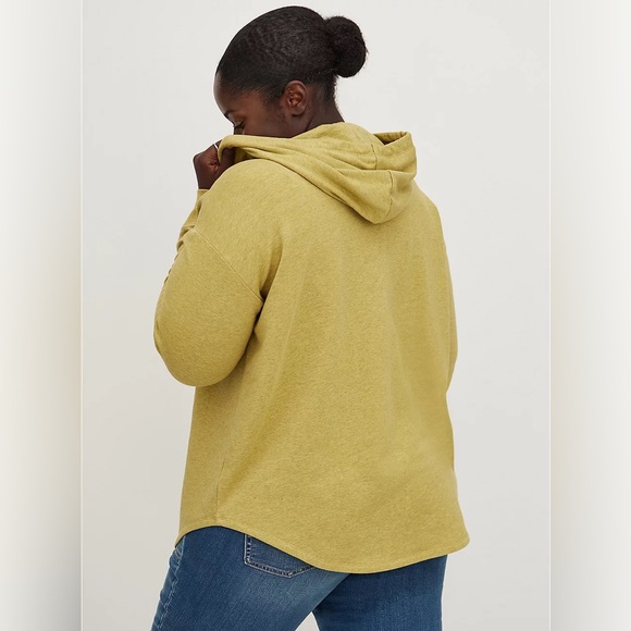 Torrid Relaxed Ultra Soft Fleece Drop Shoulder Hoodie Pea Green Yellow Size 1X - Picture 2 of 9